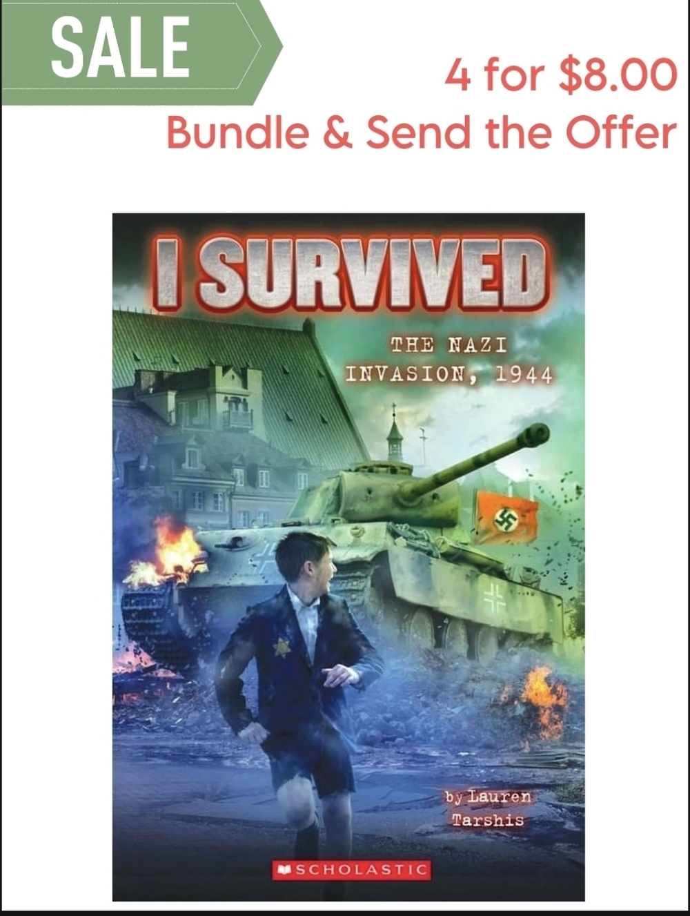 I Survived the Nazi Invasion, 1944 – Lauren Tarshis | NEW Kids Chapter Book